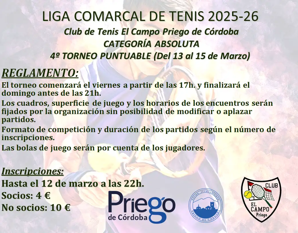 LIGA COMARCAL DE TENIS 4ª JORNADA